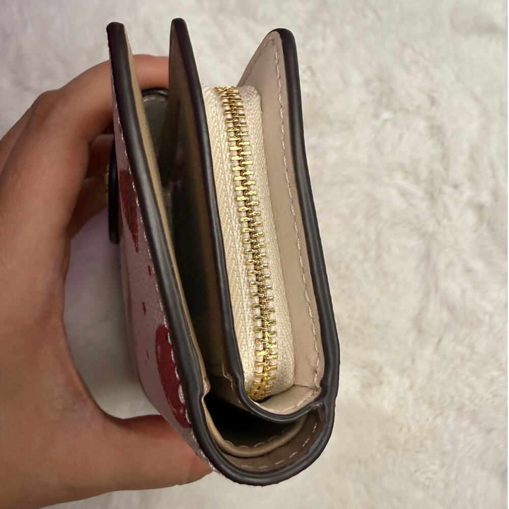 COACH Medium Corner Zip Wallet with Ornament Print - Picture 8 of 8